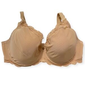 NATORI Bra Pure Allure Full Figure Underwire Contour Bra Cafe Nude 38DDD EUC